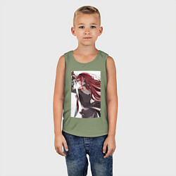 Майка детская хлопок Реинкарнация безработного Бореас Грейрат, цвет: авокадо — фото 2