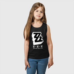 Майка детская хлопок Zenless zone zero лого, цвет: черный — фото 2