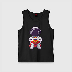 Майка детская хлопок Super spaceman, цвет: черный