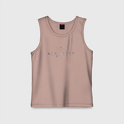 Майка детская хлопок Alkahest loogo, цвет: пыльно-розовый
