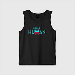 Майка детская хлопок Once human logo, цвет: черный