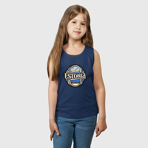 Детская майка Estonia / Тёмно-синий – фото 3