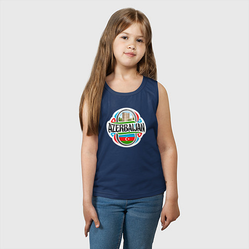 Детская майка Azerbaijan / Тёмно-синий – фото 3
