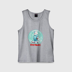 Майка детская хлопок Забавный гордый футболист, цвет: меланж