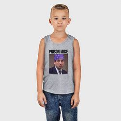 Майка детская хлопок Prison mike Michael Scott - офис, цвет: меланж — фото 2