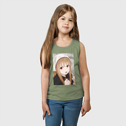 Майка детская хлопок Волчица и пряности Холо монашка, цвет: авокадо — фото 2