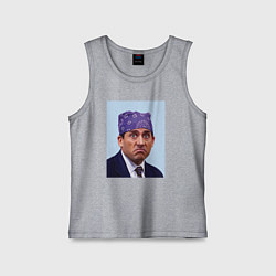 Майка детская хлопок Michael Scott - Prison mike the office meme, цвет: меланж