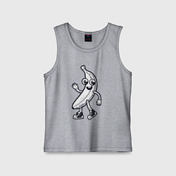 Майка детская хлопок Банановый человечек, цвет: меланж