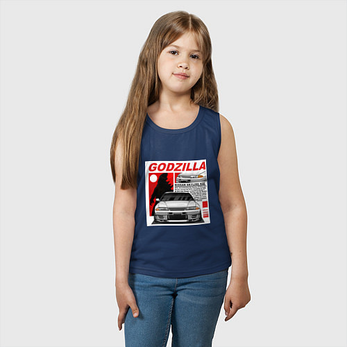 Детская майка Nissan Skyline / Тёмно-синий – фото 3