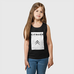 Майка детская хлопок Citroen логотип, цвет: черный — фото 2