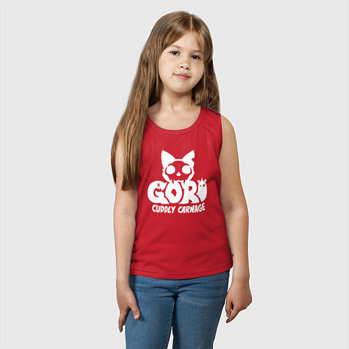 Детская майка Goro cuddly carnage logo / Красный – фото 3