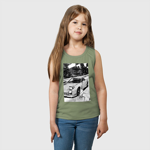 Детская майка Mazda rx-7 авто / Авокадо – фото 3