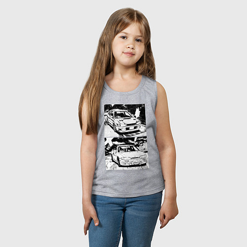 Детская майка Nissan silvia subaru forester / Меланж – фото 3