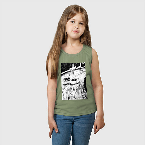 Детская майка Mazda RX-7 гоночный стиль / Авокадо – фото 3