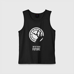 Майка детская хлопок Back to the future clocks, цвет: черный