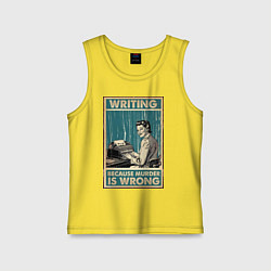 Майка детская хлопок Журналист, цвет: желтый