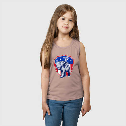 Детская майка Elephant USA / Пыльно-розовый – фото 3