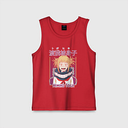 Майка детская хлопок Моя Геройская академия Химико Того, цвет: красный