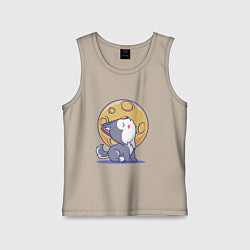 Детская майка Волченок и луна