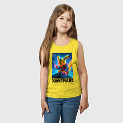 Майка детская хлопок Пмкачу на крыше небоскрёба - ночной кошмар, цвет: желтый — фото 2