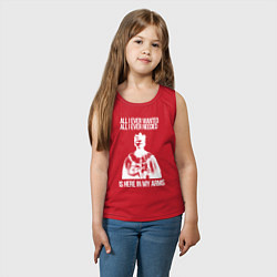 Майка детская хлопок In my arms белый, цвет: красный — фото 2