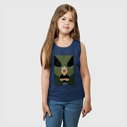 Майка детская хлопок Человек в шапочке из фольги ретро мультик, цвет: тёмно-синий — фото 2