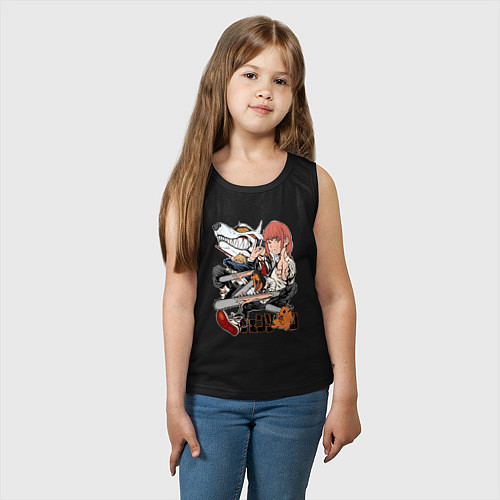 Детская майка Человек-бензопила Макима Аки Пауэр Денджи Почита Л / Черный – фото 3