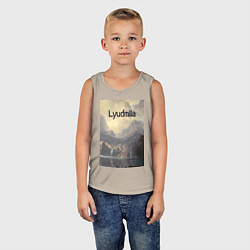 Майка детская хлопок Lyudmila горная долина, цвет: миндальный — фото 2