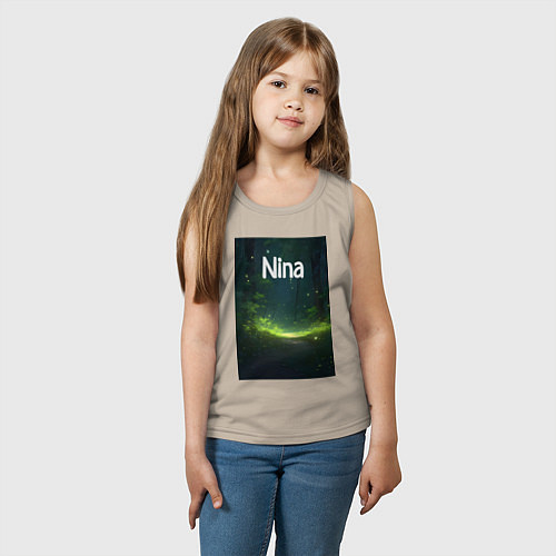 Детская майка Nina звездопад / Миндальный – фото 3
