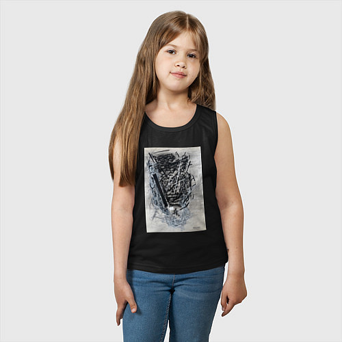 Детская майка Абстрактная графика Blue / Черный – фото 3