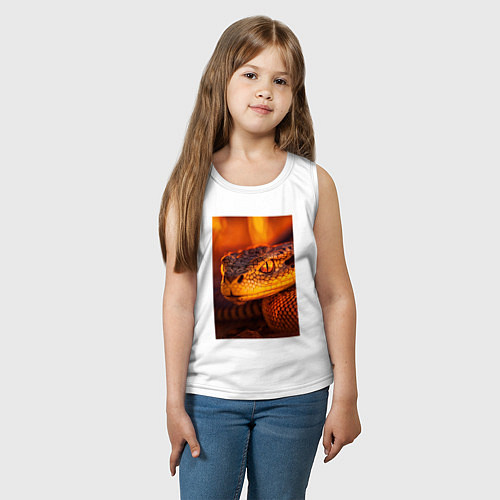 Детская майка Огненная змея / Белый – фото 3