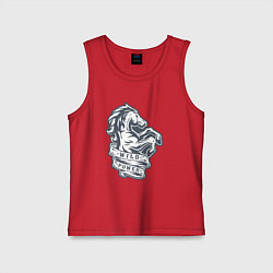 Майка детская хлопок Мустанг - дикая энергия, цвет: красный