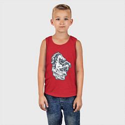 Майка детская хлопок Мустанг - дикая энергия, цвет: красный — фото 2