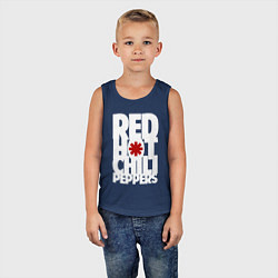 Майка детская хлопок RHCP - title and logo, цвет: тёмно-синий — фото 2