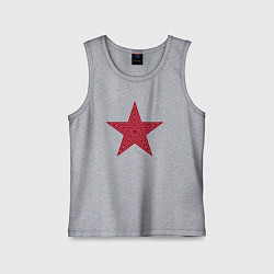Майка детская хлопок USSR red star, цвет: меланж