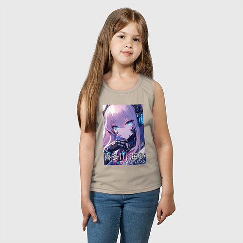 Детская майка Marin Kitagawa cyberpunk - collaboration / Миндальный – фото 3