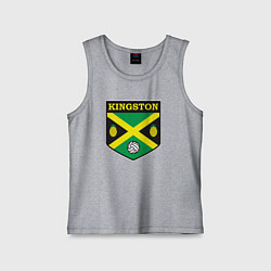 Майка детская хлопок Kingston volleyball, цвет: меланж