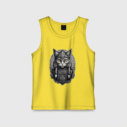 Майка детская хлопок Viking cat, цвет: желтый