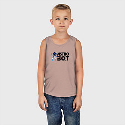 Майка детская хлопок Астро бот весёлый робот, цвет: пыльно-розовый — фото 2