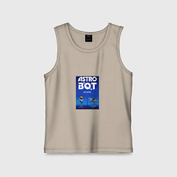 Майка детская хлопок Astro bot play robot, цвет: миндальный