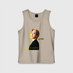 Майка детская хлопок Улыбка astro, цвет: миндальный