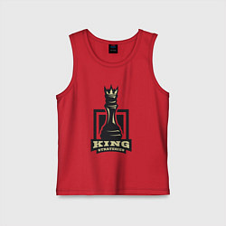 Майка детская хлопок Стратегии короля, цвет: красный