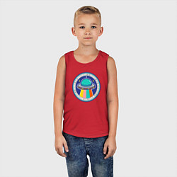 Майка детская хлопок Want to believe, цвет: красный — фото 2