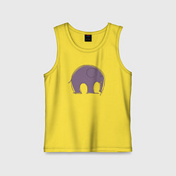 Майка детская хлопок Милый слон, цвет: желтый