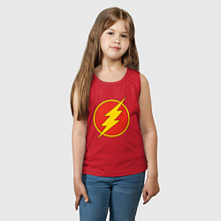 Майка детская хлопок Flash logo, цвет: красный — фото 2