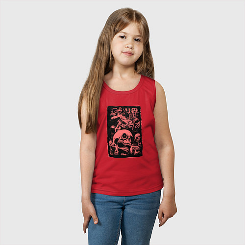Детская майка Безумные кошмары / Красный – фото 3