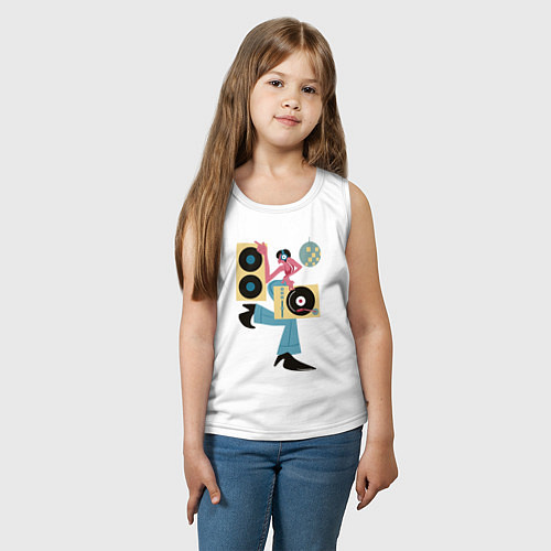 Детская майка Профессия диджей / Белый – фото 3