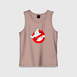 Майка детская хлопок Ghostbusters logo, цвет: пыльно-розовый