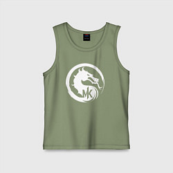 Майка детская хлопок Mortal kombat 1 logo, цвет: авокадо