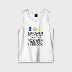 Майка детская хлопок Sherlock doctor, цвет: белый